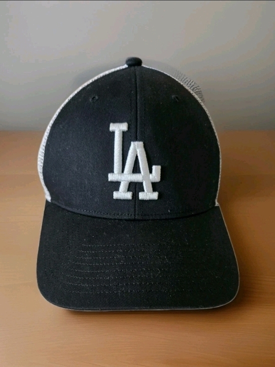‘47 Brand Other - 47 Brand LA Dodgers Trucker Hat Snapback Black White Mesh OSFA Cap